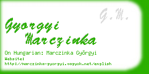 gyorgyi marczinka business card