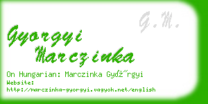 gyorgyi marczinka business card